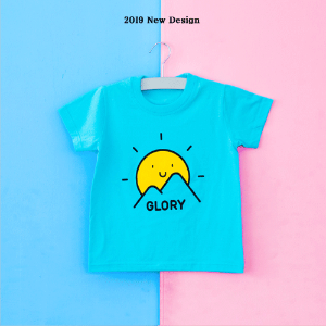 영광의아침 스카이블루 - 어린이주일 어린이날선물 여름성경학교 티셔츠 교회단체티