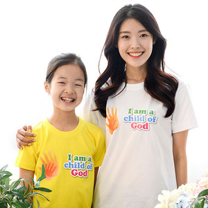 어린이단체티 - Child of God (흰색/노랑) 어린이티셔츠 