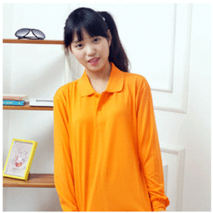 PK 폴로 긴팔 티셔츠 -오렌지